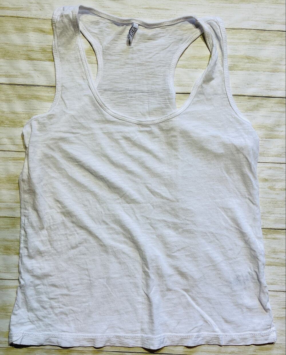 Vici Women’s White Sleeveless Cropped Tank Top Size S